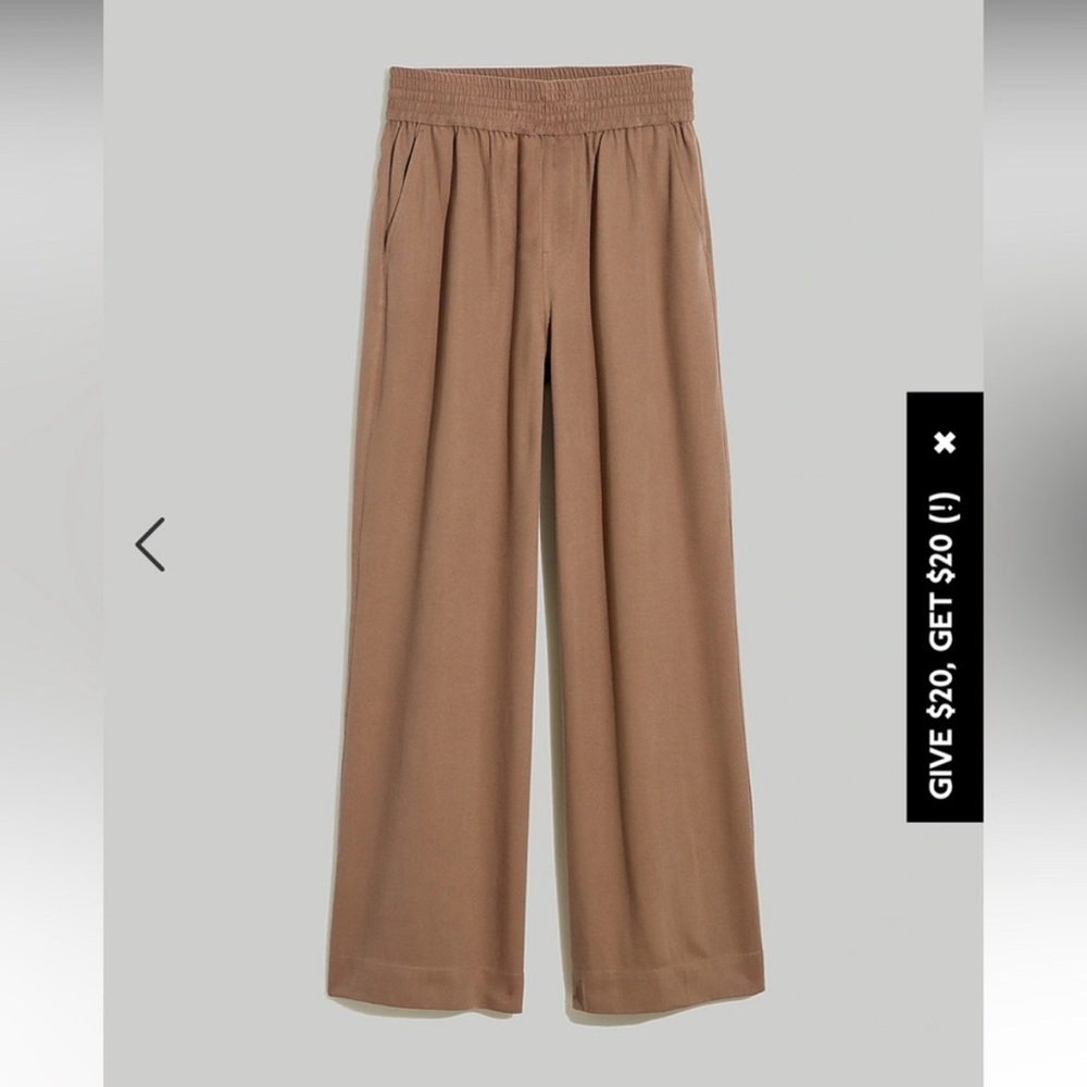 Madewell Drapeweave Carley Wide-Leg Pants size s